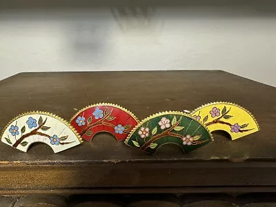 Vintage Cloisonne Vintage Place Card Holders Set Of 4 • $39