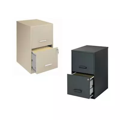 Scranton & Co Drawer Letter File Cabinet In Black And Putty (Set Of 2) • $186.29