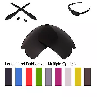 Walleva Lenses And Rubber Kit For Oakley Flak 2.0 - Multiple Options • $29.99