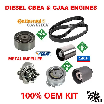 Volkswagen VW Jetta 2.0L L4 Diesel Timing Belt Water Pump Kit CBEA & CJAA AUDI • $249.99