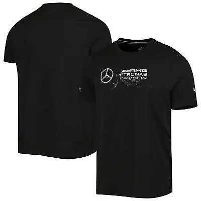 Men's Puma Black Mercedes-AMG Petronas F1 Team 2023 Logo T-Shirt • $44.99