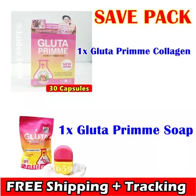 Gluta Primme Collagen + SOAP Gluta 100g Brightening Aura Body Skincare Set 2X • $59