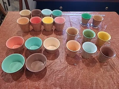 Huge Collection Of Vintage Raffia Ware Plastic Thermal Mugs Cups Tumblers Bowls • $29.99