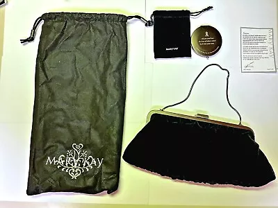 Mary Kay Black Velvet Clutch Purse W/Chain & Dual Compact Mirror • $16.50