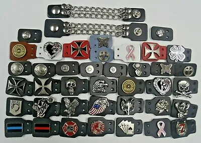 1 Premium Motorcycle Chain Vest Extenders Handmade In USA Line 24 Snaps MC Biker • $11.95