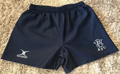 09 Gilbert Rugby Union Shorts Blue On Field Players Grippers Mens Size M • $19.99