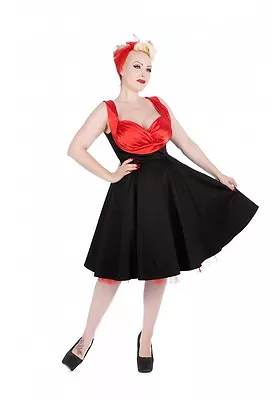 H&R LONDON HOT ON TOP RED COCKTAIL 50s PINUP RETRO VINTAGE PUNK PROM PARTY DRESS • $49.99