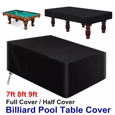 7/8/9ft Outdoor Pool Snooker Billiard Table Cover Polyester Waterproof Dust Cap • $14.14