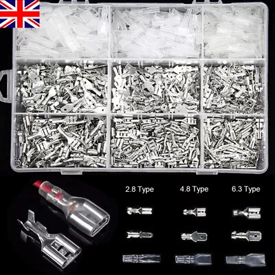 900Pcs Cable Lugs Car Electrical Wire Terminals Crimp Connectors With Sleeves UK • £5.98