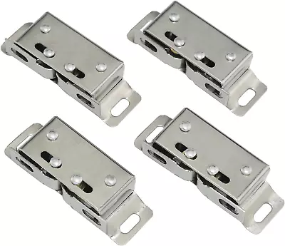 4PCS Stainless Steel Double Ball Catch Latch For Vintage Cabinet Doors Cupboard  • $24.99