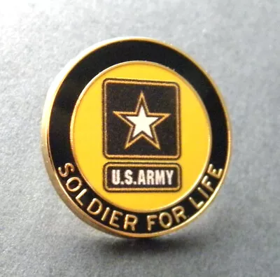 Us Army Soldier For Life Round Lapel Pin Badge 1 Inch • $5.64