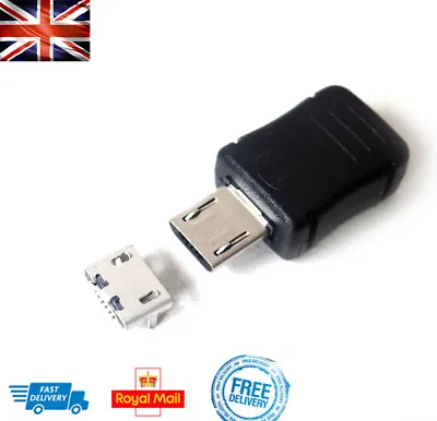 Type B Micro USB 3 Pin Male Plug PCB Female Socket Connector DIY Repairs Project • £2.89