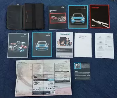 11pc Set OEM 2013 MINI Cooper S Clubman JCW Owners Manual W/ Supplements & Case • $39