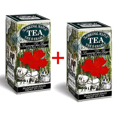 Mlesna MAPLE TEA Luxury 30 Tea Bags TWO PACK (30 X 2) 60 Flavor Sealed Tea Bags • $28.99