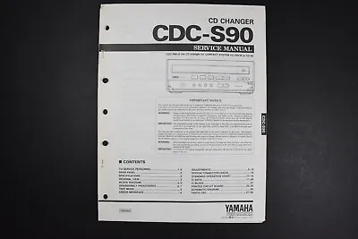 Yamaha CDC-S90 CD Changer Service Manual - Genuine Original • $19.99