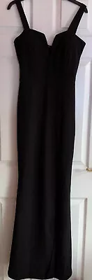 WALG Deep V  Maxi Dress Black Size 10 • £18