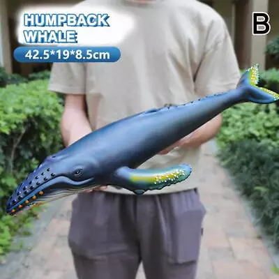For Gift Simulated Marine Biological Model Great White Toy Shark Whale Blue V2E9 • $16.68