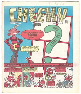 Cheeky Weekly Comic 7th April 1979 • £1.25