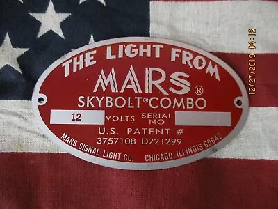 MARS Skybolt Combo Oval Reproduction Replacement Badge • $32.50