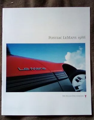 1988 Pontiac LeMans Original Car Sales Brochure Catalog - Daewoo Motors • $6.50