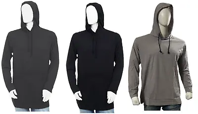 Syllion T Shirt Hoodie Long Sleeve - Big And Tall - Lightweight S To 5XLT • $13.99