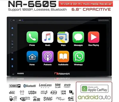 Nakamichi NA6605 6.8  DVD/Media Touchscreen Receiver W/ Apple Carplay & Android • $145