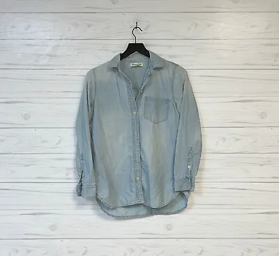 Madewell Denim Shirt Womens Size Extra Small Button Up Long Sleeve Chambray • $12.95