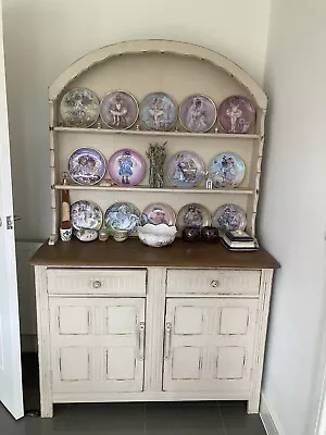 Welsh Dress Dresser / Victorian Kitchen Pantry Farmhouse Display Cabinet • £160