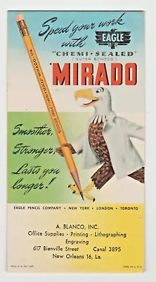 Vintage Advertising Ink Blotter Mirado Eagle Pencil Co. Blanco Inc New Orleans • $15