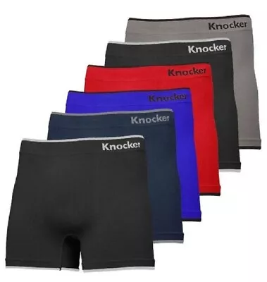 6pk Men's #MS02 Seamless Compression Boxer Briefs Shorts Underwear One Size Deal • $21.98