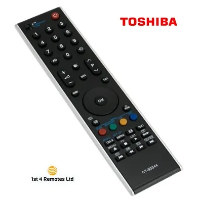 Ct-90344 For Toshiba Tv Replacement Remote Control ct90344 Lcd 3d Smart Tv New • £6.49