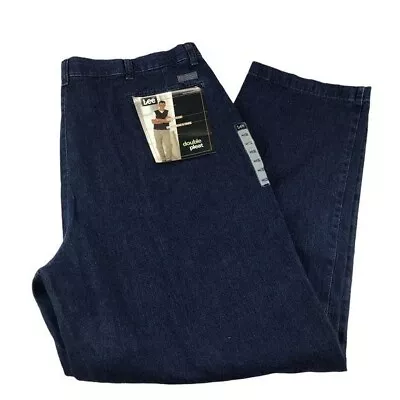 Lee Double Pleat Relaxed Mens Jeans Size 44X32 Dark Wash New • $18.20