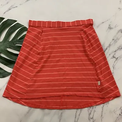 Mountain Hardwear Womens Tonga Skirt Size L Coral Pink Striped Pull On A-Line • $19.19