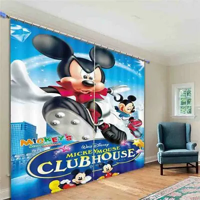 £123.89 • Buy Skateboard Mickey Mouse 3D Curtain Blockout Photo Printing Curtains Drape Fabric