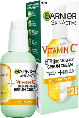 Garnier Skin Active Vitamin C 2 In1 Brightening Serum Cream SPF25 50ml • £10.35