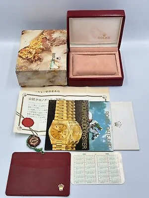 VINTAGE GENUINE ROLEX 69173 Datejust Watch Box Case Wood Leather Tag 240128003yA • $236.51