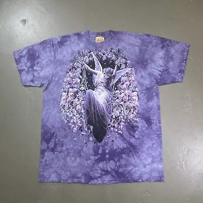 Vintage The Mountain Fairy Princess Fantasy T-shirt 2XL XXL Purple Tie Dye Art • $32