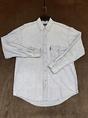 Vintage GANT Salty Dog Men’s M Long Sleeve Denim Button Down Shirt • $19.99