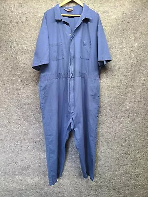 Dickies Coveralls Mens 56 Med Blue Mechanic Jumpsuit Short Sleeve Work Uniform • $11.26