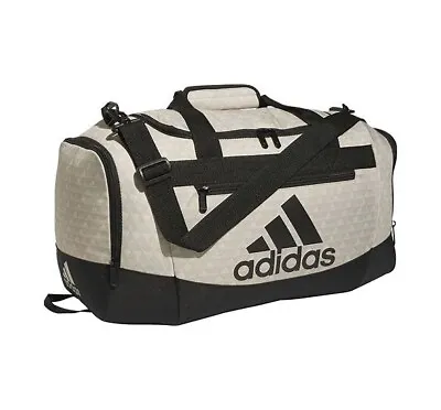 New Adidas Defender Iv Small Duffel Gym Bag Mini Monogram Wonder Beige • $29.99