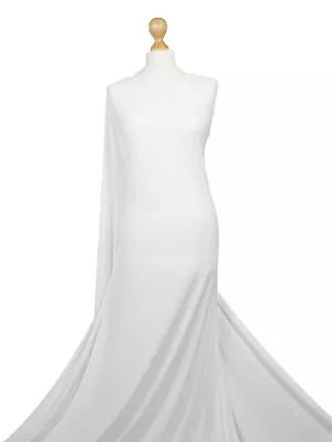 Jersey Fabric Cotton Viscose Drape Material 150cm Wide Stretch White Dressmaking • £25