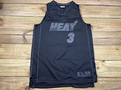 Reebok NBA Miami Heat Dwyane Wade #3 Limited Edition Jersey Sz M Blackout • $49.99