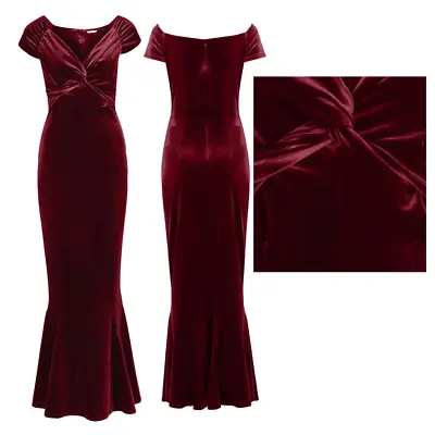£18.99 • Buy Lipsy Velvet Maxi Dress Sleeveless Sexy V Neck Evening Cocktail Party Ball Gown