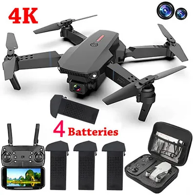 $59.99 • Buy 2022 New RC Drone With 4K HD Dual Camera WiFi FPV Foldable Quadcopter +4 Battery