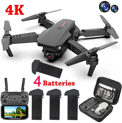 2022 New RC Drone With 4K HD Dual Camera WiFi FPV Foldable Quadcopter +4 Battery • $44.99