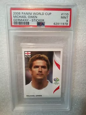 POP 3 2006 Panini World Cup Germany Sticker MICHAEL OWEN #110 PSA 9 Mint England • $64.99