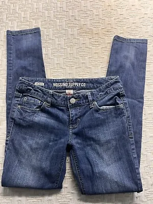 Mossimo Skinny Women's Blue Medium Wash Low Rise Denim Jeans Size 5S Fit 6 • $10.99