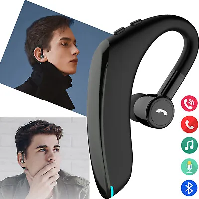 V5.0 Bluetooth Headset Earbud Noise Reduce Headphone For Business Office Driver • £19.22