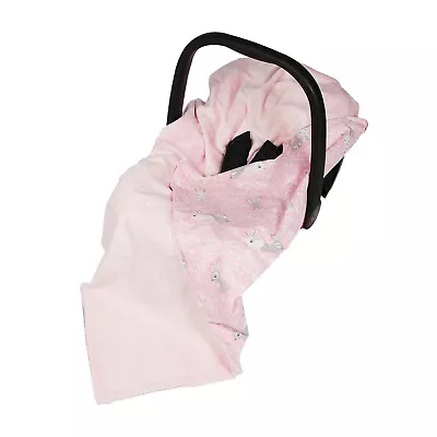 New Girls Pink Bunnies Baby Wrap Car Seat Blanket Wrap Cover Cosytoes 100x100cm • £19.99