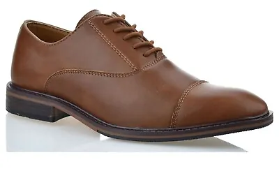 Mens Smart Lace Up Oxford Formal Work School Office Wedding Dress Casual Shoes S • £13.95